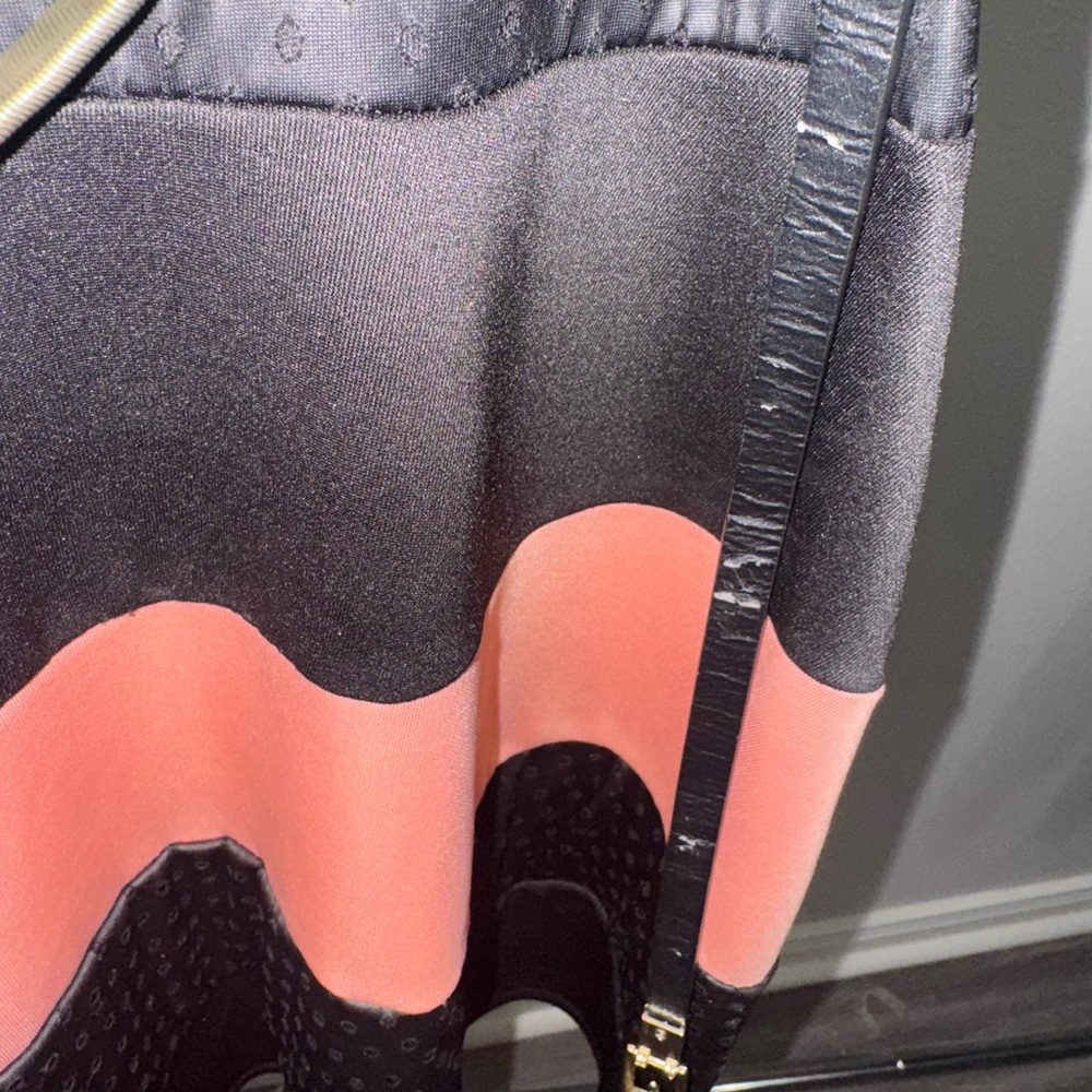 Chic Coral and Black Midi Dress - Picture 7 of 8
